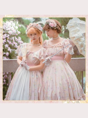 Rabbit With Love Poems Classic Lolita Style Dress by Cat Highness (CH33)